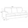 Sofá 3 Cuerpos Tela Natural-beige Austin Natural en Madera natural - Sillones y sofás, Uruguay | Divino, vista 7 de 8
