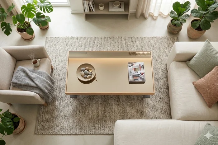 Mesa de centro con tapa de vidrio espejo - Mesas de living, Uruguay | Champagne Home, vista 2