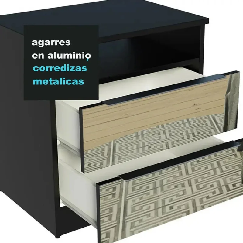 Mesa de Luz con 2 Cajones en Blanco - Mesas de luz, Uruguay | Balton, vista 20