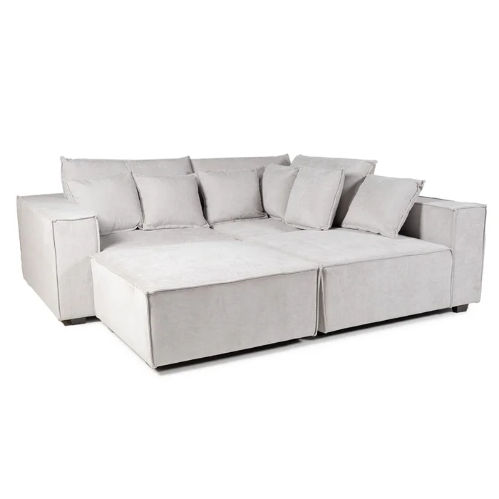 Sofá Modular Maia (4 módulos) - Tela Microfibra - 12073 (Greige) en Beige - Sillones y sofás, Uruguay | Nyr, vista 7