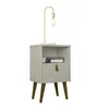 LINEA- MESA DE LUZ 1 CAJON BUZIOS en Beige - Mesas de luz, Uruguay | Alfa Ventas, vista 2 de 5
