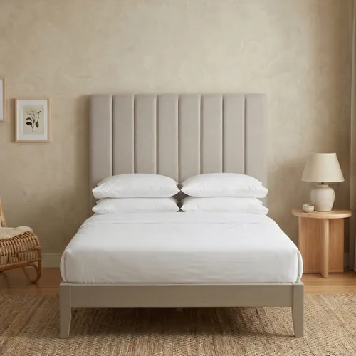 Respaldo Nanda - 1 Plaza 1/2 120 en Beige - Respaldos de cama, Uruguay | Rústico Hogar