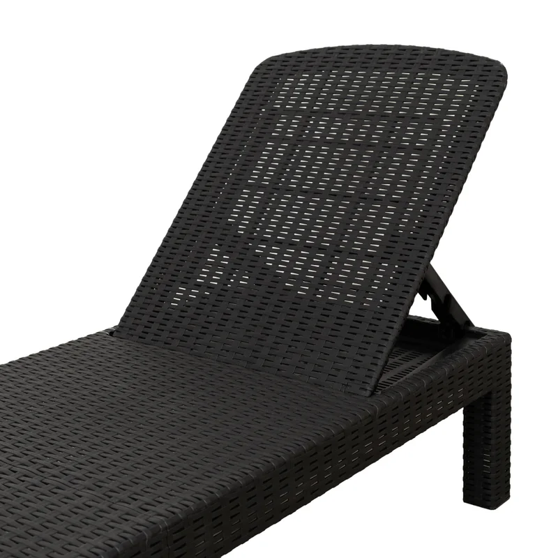 Reposera Plegable Polipropileno Negro Tulum en Negro - Muebles para el exterior, Uruguay | Divino, vista 4