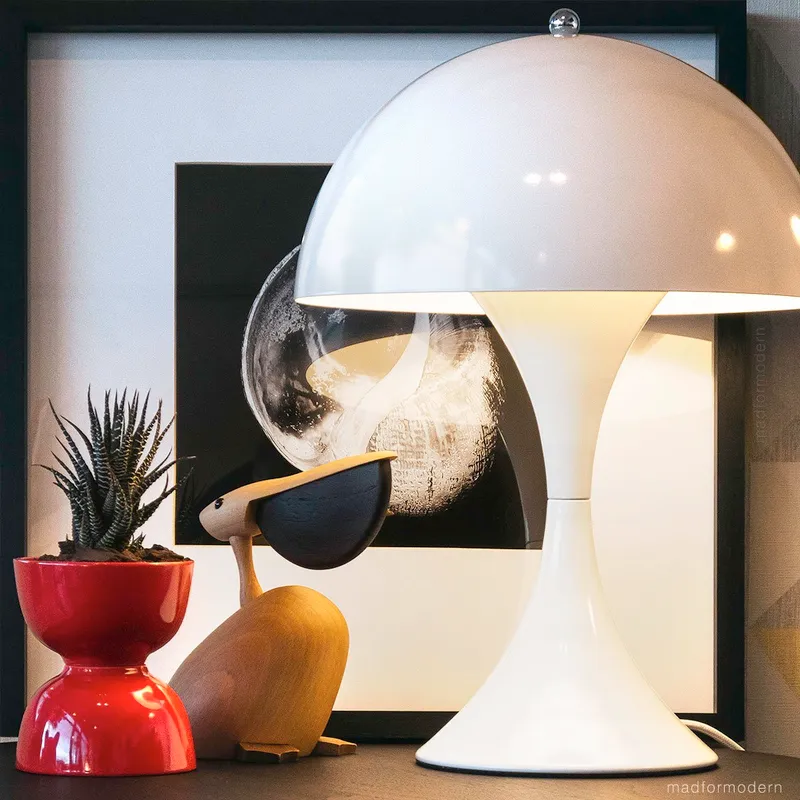 Panthella de mesa | Verner Panton en Blanco - Lámparas de mesa, Uruguay | Mad for Modern