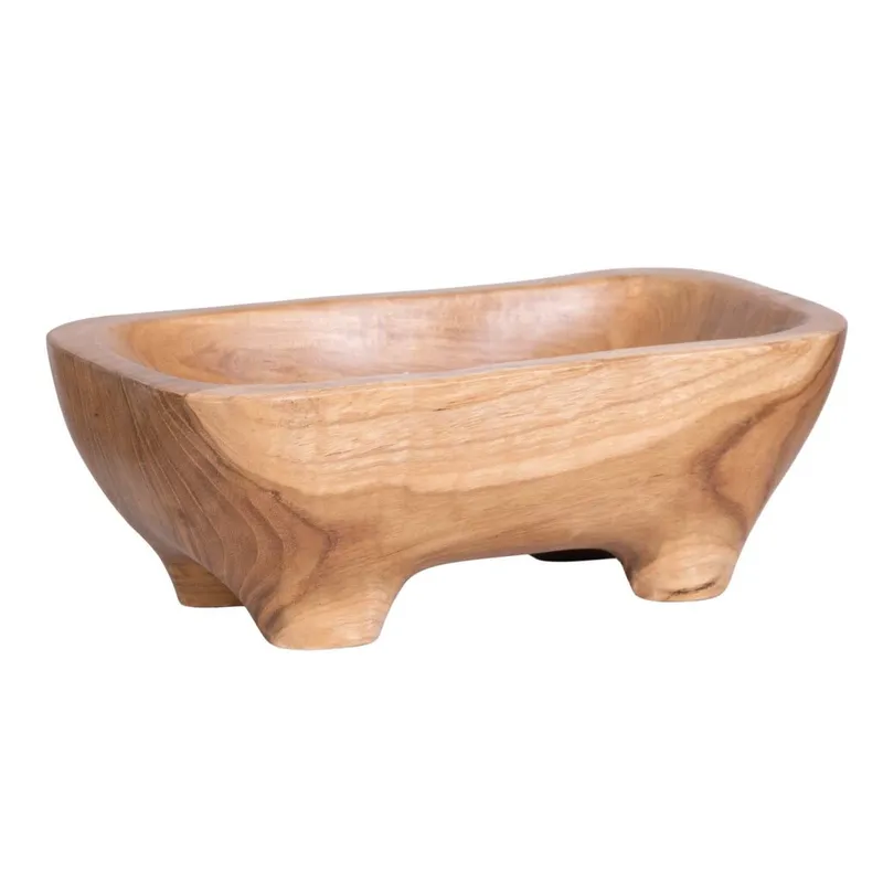 Bowl 21073083 Natural/beige Madera De Teca 21073083 en Madera natural - Decoración, Uruguay | Divino