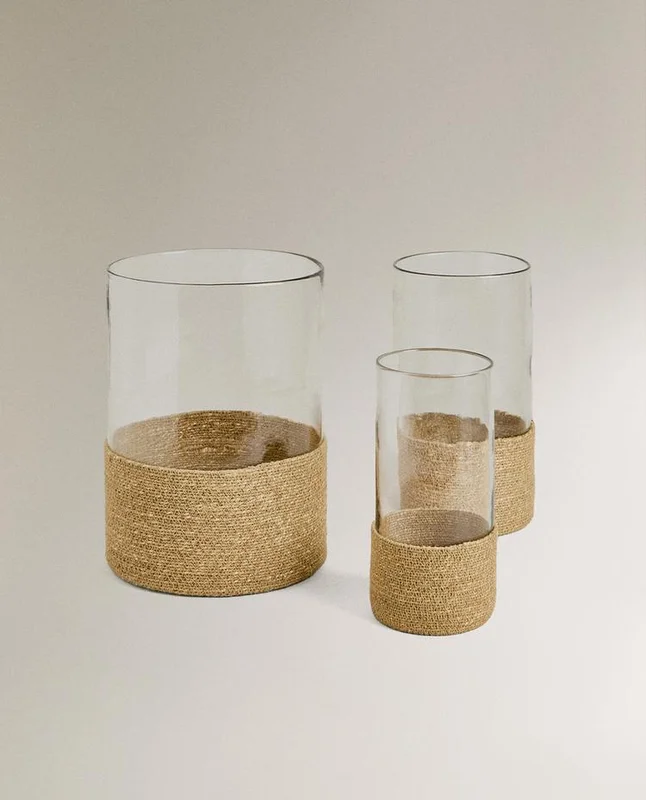 FAROLILLO CRISTAL Y YUTE - Velas y Portavelas, Uruguay | Zara Home, vista 4