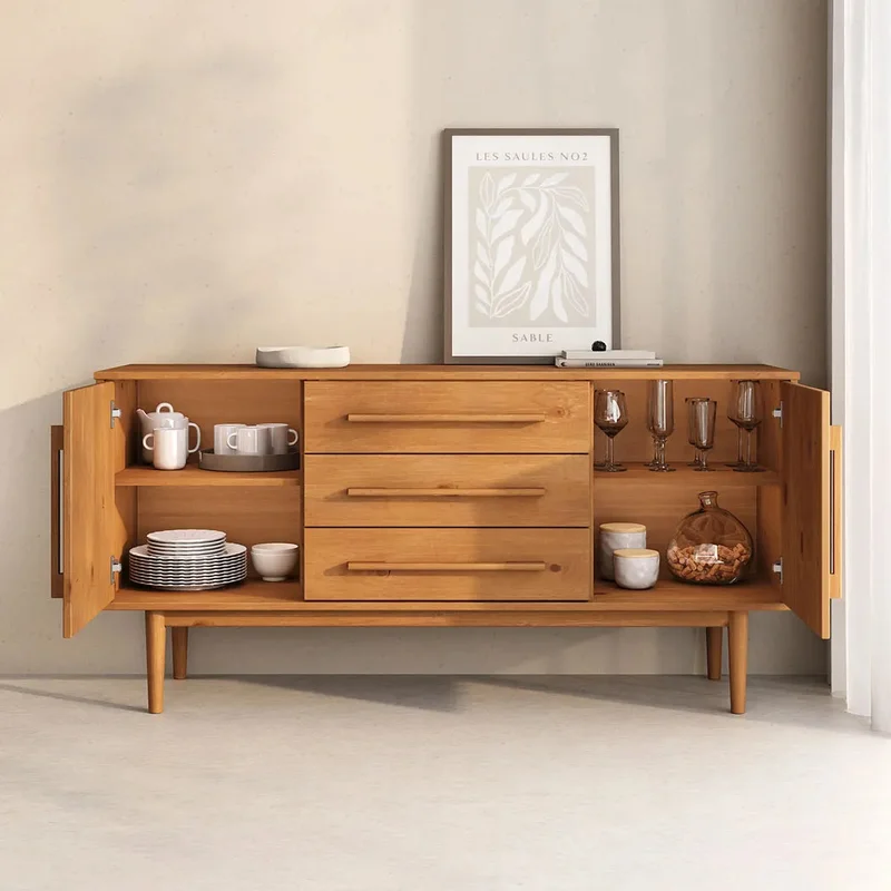 Aparador Buffet 145CM Trega - Madera Maciza en Madera natural - Aparadores y recibidores, Uruguay | Balton, vista 9