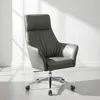 Silla De Oficina Gerencial Metal-y-cuero Gris Hierarchy en Gris - Escritorios y sillas de escritorio, Uruguay | Divino, vista 1 de 6