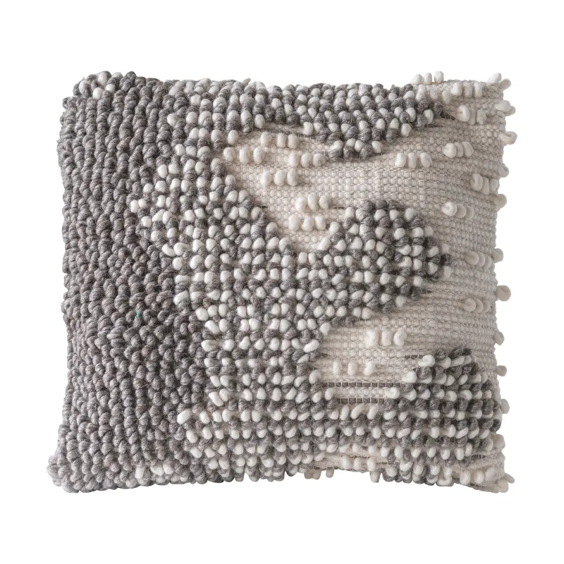 Cushion, Grey, Wool - Textiles, Uruguay | Tutto Deco