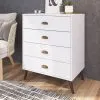 Comodas Cajoneras 4 Cajones Living Dormitorio Compacta en Blanco - Aparadores y recibidores, Uruguay | Soy Hogar, vista 3 de 4