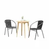 Sillas Símil Rattan con Mesa de Eucaliptus - Nassau - Negro en Negro - Muebles para el exterior, Uruguay | Rústico Hogar, vista 1 de 5