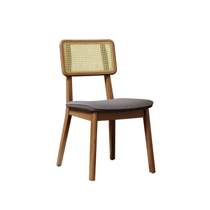 Silla de Comedor Classic Ratan - Línea Nevada - Lino Gris en Gris - Sillas, Uruguay | Ecowood, vista 2