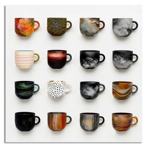 CUADRO CANVAS 30x30cm TAZAS CAFÉ en Multicolor - Decoración de pared, Uruguay | Decohogar