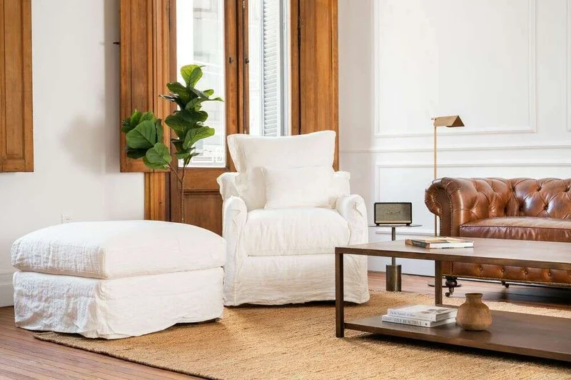 SILLON ALMA LINO BLANCO - 1 CUERPO en Blanco - Sillones y sofás, Uruguay | La Iberica, vista 10