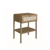 Mesa de Luz Oslo - 1 Cajon - Natural con tejido en Marrón - Mesas de luz, Uruguay | NYR, vista 3 de 6