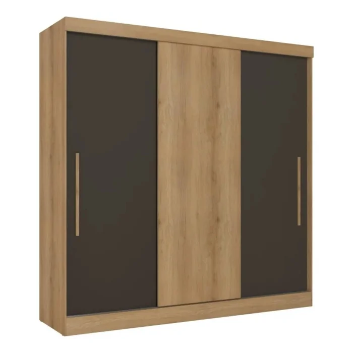 Roepro 3 puertas Linea Vision - Nogal claro en Multicolor - Roperos y placares, Uruguay | Nario Hogar
