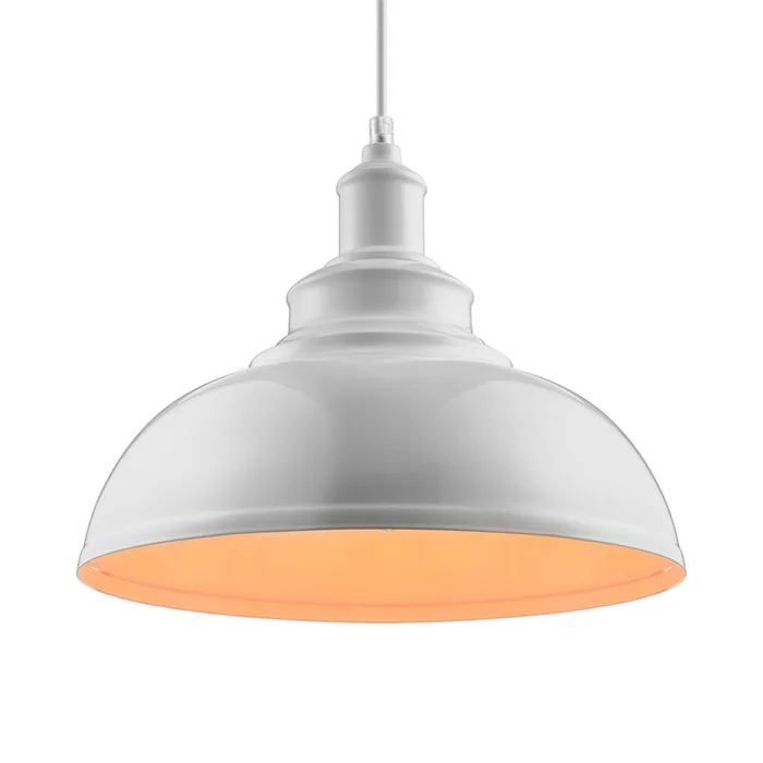 Luminaria Colgante Vintage Blanca ø 30 cm en Blanco - Lámparas colgantes, Uruguay | Serlux