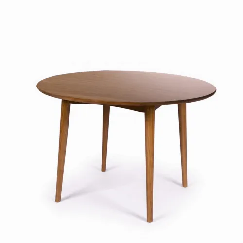 Mesa de Comedor Olmo - Redonda - 115 - Honey en Marrón - Mesas de comedor, Uruguay | NYR