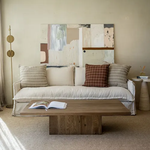 Sillón Elsa 220 lino tiza - Sillones y sofás, Uruguay | De Arcos