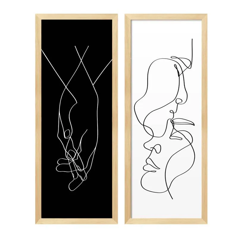 Set 2 Cuadros / Láminas con marco Abstracto 4 - Decoración de pared, Uruguay | Alta Gracia Deco
