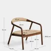 Butaca Derile de madera maciza de roble acabado nogal y cuerda de papel beige en Marrón - Butacas, banquetas y puffs, Uruguay | Kavehome, vista 10 de 10