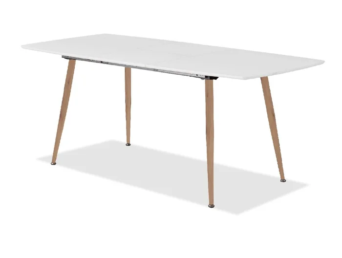 Mesa VILNA Extensible Blanca en Blanco - Mesas de comedor, Uruguay | Finkel