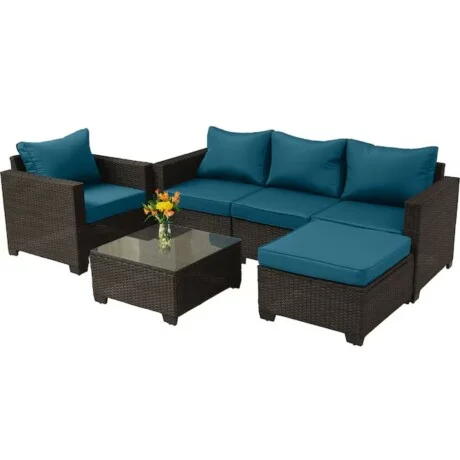 Juego de jardin Manhattan - Turquesa en Negro - Muebles para el exterior, Uruguay | La Cueva Muebles, vista 9