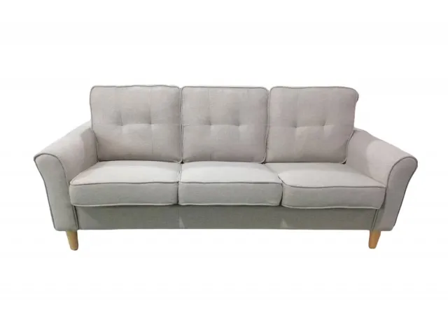 Sofá 3 cuerpos Espuma y lino - Sillones y sofás, Uruguay | Que Sal Muebleria