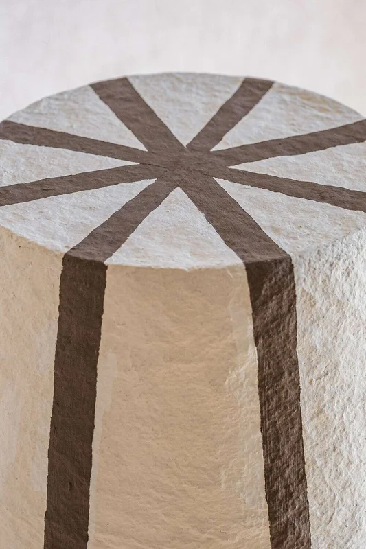 LAMPARA JARRON - PAPEL MACHE - RAYAS en Marrón - Lámparas colgantes, Uruguay | La Iberica, vista 3