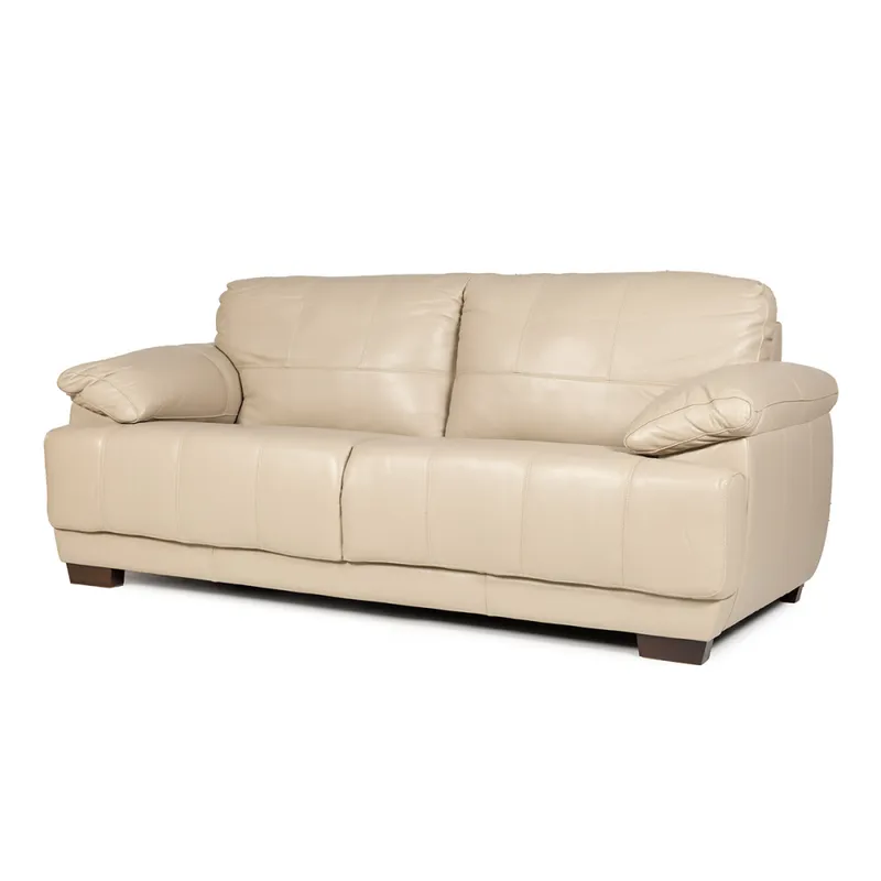 Sofá Tucson - Cuero Básico - 3 cuerpos - 519 (Beige) en Beige - Sillones y sofás, Uruguay | NYR