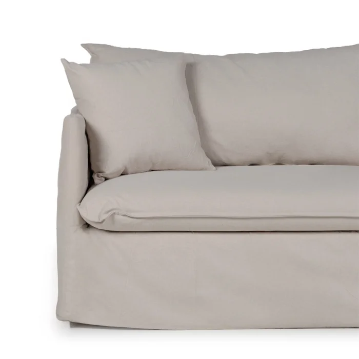 Sofá Snow con Funda - Tela Rústica - 3 cuerpos - TD5263-1636 (Capuccino) en Beige - Sillones y sofás, Uruguay | NYR, vista 3