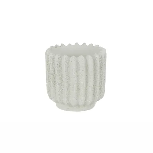 Maceta Small Cemento Blanco Finni en Blanco - Jarrones, Uruguay | Divino