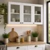 Aereo Alacena Cocina 3 Puertas Con Vidrio Mdf en Blanco - Butacas, banquetas y puffs, Uruguay | Soy Hogar, vista 2 de 6