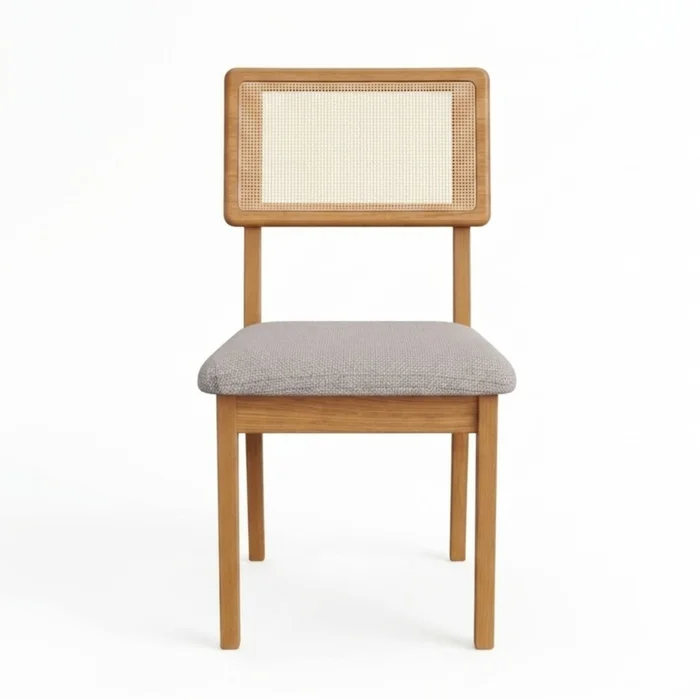 Silla de comedor Monica 100% MDF con RATAN en Madera natural - Sillas, Uruguay | Balton, vista 20