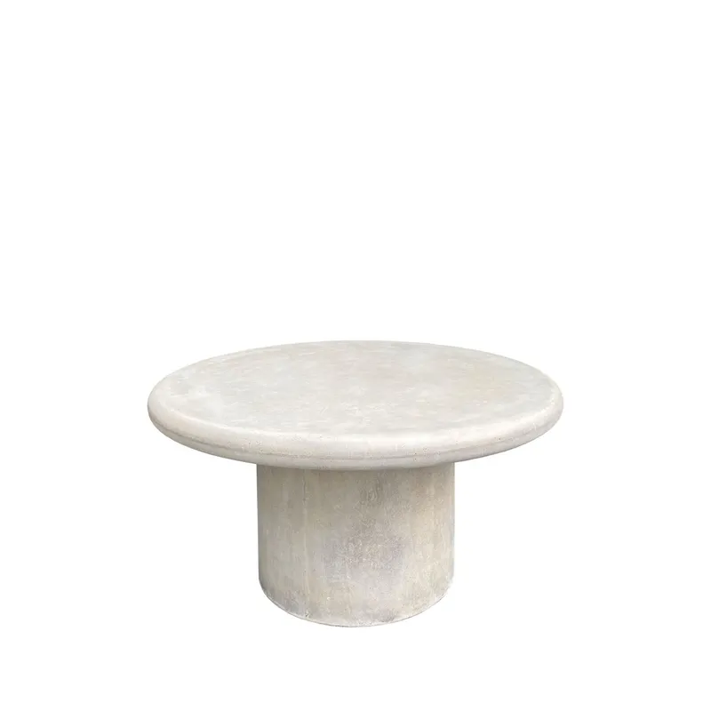 MESA LIVING RODAS CEMENTO 80X45 WEATHERED CREAM en Gris - Muebles para el exterior, Uruguay | Masinfinito Casa