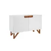 MUEBLE VAJILLERO 2 PUERTAS - LACA OFF WHITE - DETALLES MADERA CLARA en Madera natural - Aparadores y recibidores, Uruguay | Champagne Home, vista 4 de 5
