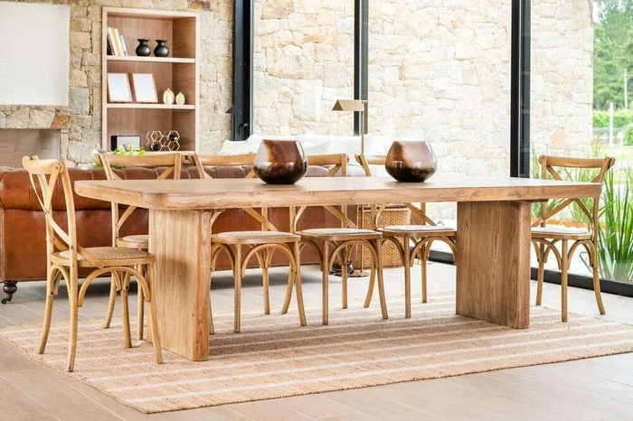 MESA COMEDOR ATHENA - 2.50 X 1.00 MTS en Madera natural - Mesas de comedor, Uruguay | La Iberica