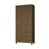 Ropero 3 Puertas 2 Cajones Armario Placard Con Estantes en Blanco – Castaño - Roperos y placares, Uruguay | Soy Hogar, vista 12 de 12