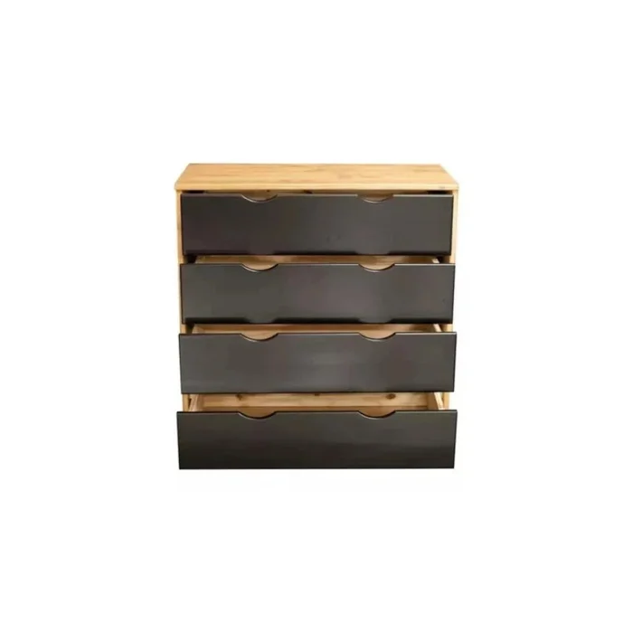 Comoda 4 Cajones - Línea Berlin - Negro en Negro - Cómodas, Uruguay | Ecowood, vista 5