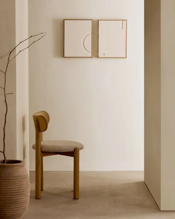 Set Sefri de 2 cuadros blanco 30 x 40 cm en Blanco, Natural - Decoración de pared, Uruguay | Kavehome, vista 3