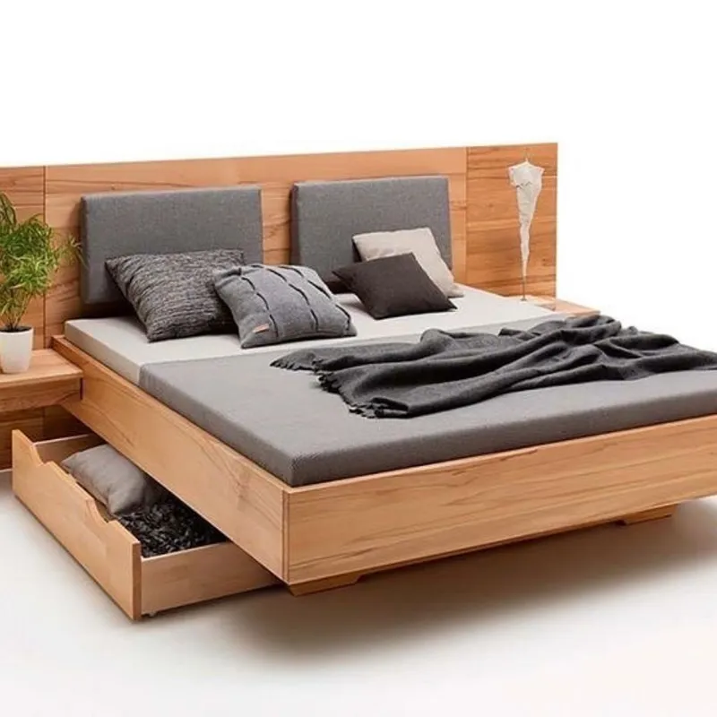 Cama Asiática en Madera natural - Dormitorio, Uruguay | Treehouse Deco