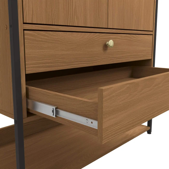 Combo Closet Abierto Modular P48 y P49 - Linea Industrial en Madera natural - Roperos y placares, Uruguay | Balton, vista 7