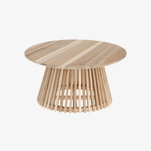 Mesa de centro Jeanette madera maciza de - teca natural Ø 80 cm en Madera natural - Mesas de living, Uruguay | Kavehome