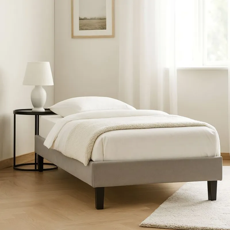 Cama box 1 plaza en Gris - Dormitorio, Uruguay | La Cueva Muebles