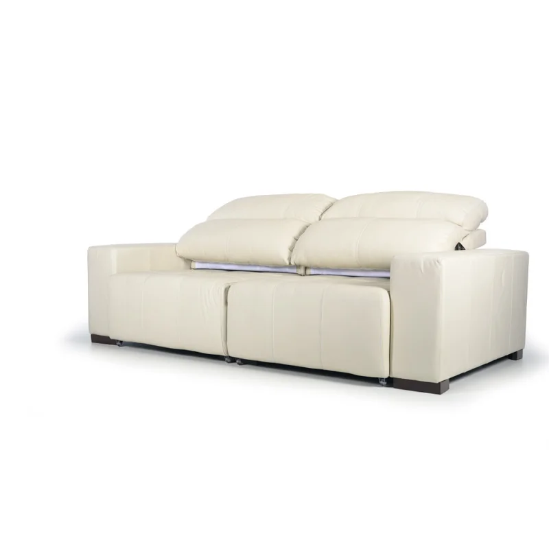 Sofá Madi Reclinable - Cuero Básico - 2 cuerpos - Arena en Beige - Sillones y sofás, Uruguay | NYR, vista 3