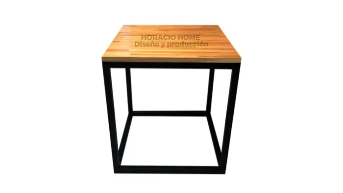 Mesa auxiliar cubo en Negro - Mesas de arrimo, Uruguay | Horacio Home
