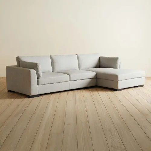 Sofá C/chaise Más De 4 Cuerpos Tela Natural-beige Monaco Natural en Beige - Sillones y sofás, Uruguay | Divino