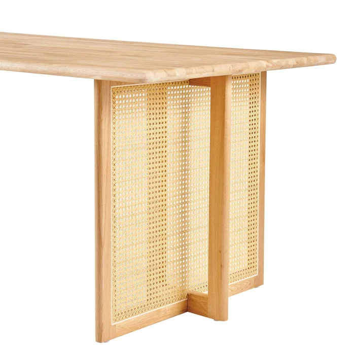 Mesa De Comedor Rattan-y-madera Natural-beige Brisa en Madera natural - Mesas de comedor, Uruguay | Divino, vista 4