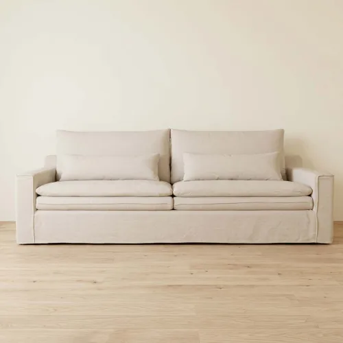 Sofá 4 Cuerpos Tela Natural-beige Positano Beige en Beige - Sillones y sofás, Uruguay | Divino