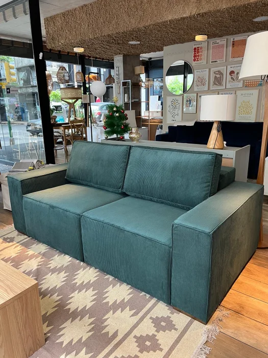 Sofá Retráctil España 3 Cuerpos (210cm) EASY CLEAN – Verde en Verde - Sillones y sofás, Uruguay | Berna Home, vista 7